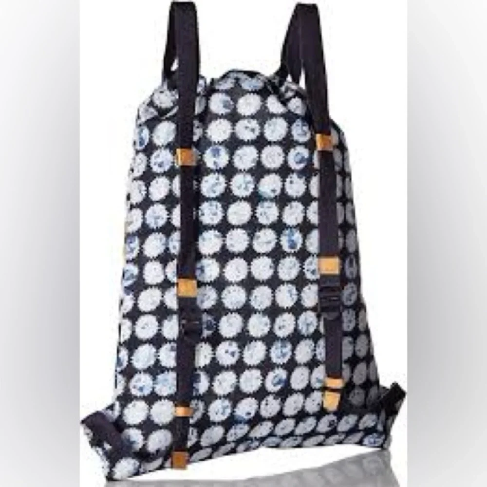 Vera Bradley Splash Dot Lighten Up Backsack Boho Watercolor Drawstring Backpack